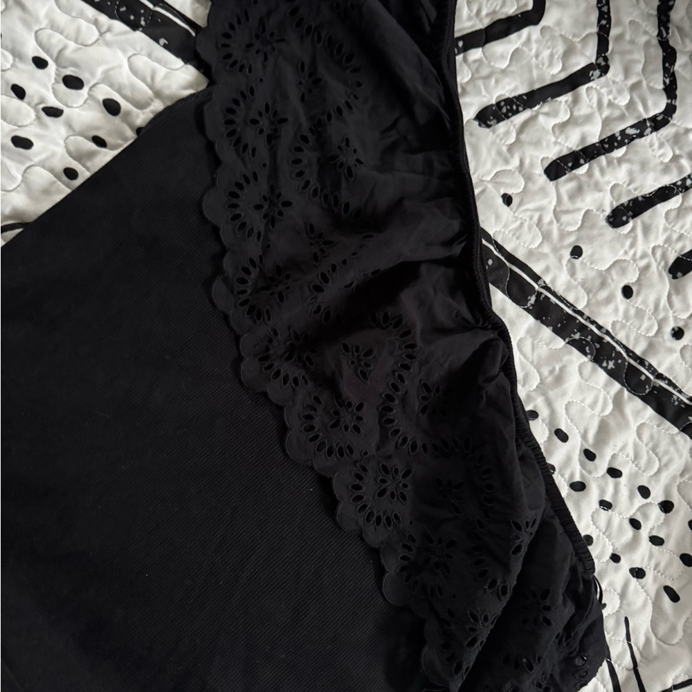 Black One-Shoulder Ruffle Top - Picture 2 of 3